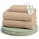 LANE LINEN Twin XL Bed Sheets 100 Organic Cotton Percale Cooling Taupe