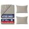 LANE LINEN Queen Fitted Sheet 100 Organic Cotton Fitted Bed Sheets 3 Pc Set1 Fitted Sheet2 Pillowcases Percale Weave Breathable Fits Mattress Upto 15 Deep WhiteGrey DotNo Flat Sheet