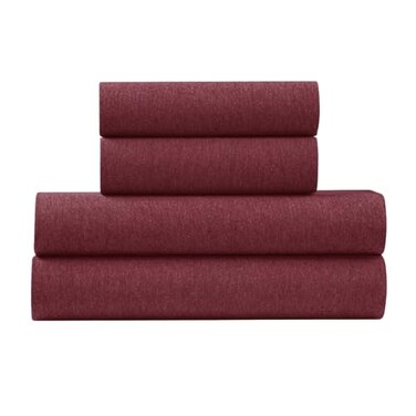 U.S. POLO US POLO ASSN Jersey Knit Sheet Set Cotton Blend TShirt Pajama Feel Deep Pocket WrinkleResistant Cooling Breathable Everyday Comfort Stretch