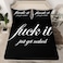 Feelyou Funny Quotes Fitted Sheet Pillow Sham Set Get Naked Bedding Set for Couple Lover Men Women Romantic Bed Sheet Set Black and White Creative Words Bed Cover No Flat Sheet Room Decor 3Pcs Queen S