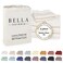 BC BELLA Bella Coterie Luxury Bamboo Viscose Split King Size Sheet Set 2 Fitted Sheets for Sleep Number Adjustable Beds 100 Organically Grown Cooling Ultra Soft 18 Deep Pocket Ivory