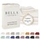 BC BELLA Bella Coterie Luxury Bamboo Viscose Split King Size Sheet Set 2 Fitted Sheets for Sleep Number Adjustable Beds 100 Organically Grown Cooling Ultra Soft 18 Deep Pocket Ivory