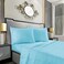 Mocassi Queen Sheet Set Luxury Hotel 1800 Premier Bedding Sheets Pillowcases Ultra Soft Breathable Cooling Bed Sheets Deep Pocket Wrinkle Resistant 4 Piece Set Queen Aqua Blue