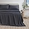 Great Bay Home Cotton Jersey Knit King Sheet Set UltraSoft Stretchy Heathered Melange Bed Sheets Cozy Soft TShirt Sheet Pillowcase Set Navy