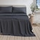 Great Bay Home Cotton Jersey Knit King Sheet Set UltraSoft Stretchy Heathered Melange Bed Sheets Cozy Soft TShirt Sheet Pillowcase Set Navy