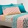 Lush Decor Bohemian Stripe Sheet Set 6 Piece Set King Turquoise Orange Queen Size Sheet Set Queen Bed Sheets Striped Sheets Boho Decor