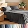 Bare Home 100 Organic Cotton Split Head Flex King Sheet Set Crisp Percale Weave Lightweight Breathable Bedding Sheets Pillowcases Split Head Flex King Grey