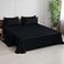 Linenwalas Premium 100 Viscose Derived from Bamboo Queen Sheet Set Ultra Soft Breathable Cooling Ideal for Hot Sleepers 16 Deep Pocket Halloween Luxury Bedding Jet Black