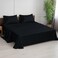 Linenwalas Premium 100 Viscose Derived from Bamboo Queen Sheet Set Ultra Soft Breathable Cooling Ideal for Hot Sleepers 16 Deep Pocket Halloween Luxury Bedding Jet Black