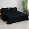 Linenwalas Premium 100 Viscose Derived from Bamboo Queen Sheet Set Ultra Soft Breathable Cooling Ideal for Hot Sleepers 16 Deep Pocket Halloween Luxury Bedding Jet Black