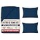 LANE LINEN Fitted Sheet King Size 100 Organic Cotton 3Piece Set 1 Fitted Sheet2 Pillowcases Percale Weave Ultra Soft BreathableFits Mattress Upto 15 Deep Navy No Flat Sheet