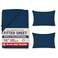 LANE LINEN Fitted Sheet King Size 100 Organic Cotton 3Piece Set 1 Fitted Sheet2 Pillowcases Percale Weave Ultra Soft BreathableFits Mattress Upto 15 Deep Navy No Flat Sheet