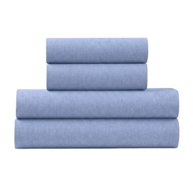 U.S. POLO US POLO ASSN Jersey Knit Sheet Set Cotton Blend TShirt Pajama Feel Deep Pocket WrinkleResistant Cooling Breathable Everyday Comfort Stretch