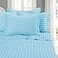 Elegant Comfort Softest and Coziest 4Piece Sheet Set 1500 Premium Hotel Quality Microfiber Luxurious Wrinkle Resistant 4Piece Damask Stripe Bed Sheet Set Twin Aqua Blue