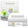 SUPREME ELEGANCE 3 Pcs 100 Cotton Twin Sheets Set Snow White 400 Thread Count Percale Weave Cooling Long Staple Cotton Bedding Deep Pocket Fitted Sheet Crisp Hotel Style Twin Bed Sheets
