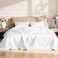 Love's cabin Loves cabin Satin Queen Sheets Set 4 Piece White Silky Bed Sheets with Deep Pocket Luxury Silk Feel Satin Queen Size Sheet Set 1 Flat Sheet1 Fitted Sheet2 Pillow Cases