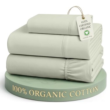 LANE LINEN Twin XL Sheets 100 Organic Cotton 3pc Percale Cooling Mineral