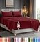 Utopia Bedding Queen Size Extra Deep Pocket Sheet Set Fits Mattresses Up to 21 inches Cooling Soft Breathable OekoTex 4 Piece Bed Sheets Burgundy