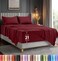 Utopia Bedding Queen Size Extra Deep Pocket Sheet Set Fits Mattresses Up to 21 inches Cooling Soft Breathable OekoTex 4 Piece Bed Sheets Burgundy
