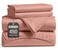 LANE LINEN Bed Sheets Queen Size Premium 450 Thread Count LongStaple 100 Cotton Sheets Queen Size Set Hotel Luxury Soft Cool Sateen Finish Fully Elasticized 15 Deep Pocket Rose Dawn