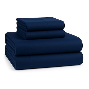 LANE LINEN 100 Cotton King Flannel Sheets Set Brushed for Extra Softness Lightweight Durable Cotton Flannel King Sheets Set Warm Cozy Cotton Bed Sheets with 15 Deep Pocket Estate Blue