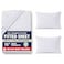 LANE LINEN 100 Organic Cotton Only Fitted Sheet Queen Includes Pillowcases 3 PC Set Percale Weave Queen Size Soft Breathable Printed Fitted Fits Mattress Upto 15 Deep Ticking Stripe