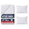 LANE LINEN 100 Organic Cotton Only Fitted Sheet Queen Includes Pillowcases 3 PC Set Percale Weave Queen Size Soft Breathable Printed Fitted Fits Mattress Upto 15 Deep Ticking Stripe