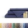 Linen Home 100 Cotton Percale Sheets King Size Dark Blue Deep Pocket 4 Pieces Set 1 Flat 1 Deep Pocket Fitted Sheet and 2 Pillowcases Crisp Cool and Strong Bed Linen