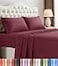 Utopia Bedding California King Size Sheet Set 4 Piece Bed Sheets Soft and Breathable Microfiber Includes 1 Fitted Sheet 1 Flat Sheet and 2 Pillowcases Oeko Tex Burgundy