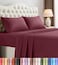Utopia Bedding California King Size Sheet Set 4 Piece Bed Sheets Soft and Breathable Microfiber Includes 1 Fitted Sheet 1 Flat Sheet and 2 Pillowcases Oeko Tex Burgundy