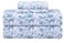 FEATHER & Feather Stitch Softest 100 Cotton Sheets 300 Thread Count Percale Weave Bedding 16 Deep Pocket Cooling Sheets Breathable Bed Set Hotel Premium Quality King Blue Floral
