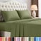 Utopia Bedding Queen Size Sheet Set 4 Piece Bed Sheets Soft and Breathable Microfiber Includes 1 Fitted Sheet 1 Flat Sheet and 2 Pillowcases Oeko Tex Olive