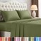 Utopia Bedding Queen Size Sheet Set 4 Piece Bed Sheets Soft and Breathable Microfiber Includes 1 Fitted Sheet 1 Flat Sheet and 2 Pillowcases Oeko Tex Olive