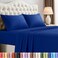 Utopia Bedding King Size Sheet Set 4 Piece Bed Sheets Soft and Breathable Microfiber Includes 1 Fitted Sheet 1 Flat Sheet and 2 Pillowcases Oeko Tex Royal Blue