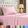 Utopia Bedding Twin Sheet Set 3 Piece Bed Sheets for Twin Size Bed Soft and Breathable Microfiber Includes 1 Fitted Sheet 1 Flat Sheet and 1 Pillowcase Oeko Tex Crystal Pink
