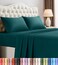 Utopia Bedding King Size Sheet Set 4 Piece Bed Sheets Soft and Breathable Microfiber Includes 1 Fitted Sheet 1 Flat Sheet and 2 Pillowcases Oeko Tex Teal Green