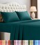 Utopia Bedding King Size Sheet Set 4 Piece Bed Sheets Soft and Breathable Microfiber Includes 1 Fitted Sheet 1 Flat Sheet and 2 Pillowcases Oeko Tex Teal Green