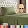 Utopia Bedding Twin Sheet Set 3 Piece Bed Sheets for Twin Size Bed Soft and Breathable Microfiber Includes 1 Fitted Sheet 1 Flat Sheet and 1 Pillowcase Oeko Tex Olive