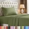 Utopia Bedding Twin Sheet Set 3 Piece Bed Sheets for Twin Size Bed Soft and Breathable Microfiber Includes 1 Fitted Sheet 1 Flat Sheet and 1 Pillowcase Oeko Tex Olive