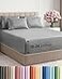 CGK Unlimited Extra Deep Queen Sheet Set 6 Piece Breathable and Cooling Sheets Hotel Luxury Bedding for Women Men Kids Teens Easy Secure Fit Soft and Wrinkle Free Extra Deep Pockets Heathered Grey
