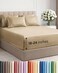 CGK Unlimited Extra Deep King Sheet Set 6 Piece Breathable and Cooling Sheets Hotel Luxury Bedding for Women Men Kids Teens Easy Secure Fit Soft and Wrinkle Free Extra Deep Pockets Heathered Tan