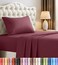 Utopia Bedding Twin Sheet Set 3 Piece Bed Sheets for Twin Size Bed Soft and Breathable Microfiber Includes 1 Fitted Sheet 1 Flat Sheet and 1 Pillowcase Oeko Tex Burgundy