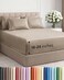 CGK Unlimited Extra Deep Queen Sheet Set 6 Piece Breathable and Cooling Sheets Hotel Luxury Bedding for Women Men Kids Teens Easy Secure Fit Soft Wrinkle Free Extra Deep Pockets Heathered Beige