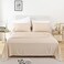 Whitney Home Textile Queen Sheet Set 4 Piece Bed Sheets for Queen Size Bed Luxury Soft Breathable Microfiber Extra Deep Pocket Bedding Sheets Pillowcase Wrinkle Free OekoTex Cream