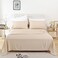 Whitney Home Textile Queen Sheet Set 4 Piece Bed Sheets for Queen Size Bed Luxury Soft Breathable Microfiber Extra Deep Pocket Bedding Sheets Pillowcase Wrinkle Free OekoTex Cream