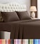 Utopia Bedding Full Size Sheet Set 4 Piece Bed Sheets Soft and Breathable Microfiber Includes 1 Fitted Sheet 1 Flat Sheet and 2 Pillowcases Oeko Tex Brown