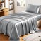 CozyLux Satin Sheets Twin XL Sheets Silky Soft Bedding Similar to Silk 3 Piece Extra Long Bedding Set for Hair and Skin Deep Pocket with AllAround Elastic Suitable for College Dorm Light Grey