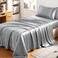 CozyLux Satin Sheets Twin XL Sheets Silky Soft Bedding Similar to Silk 3 Piece Extra Long Bedding Set for Hair and Skin Deep Pocket with AllAround Elastic Suitable for College Dorm Light Grey