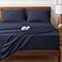 HYPREST Extra Deep Pocket Queen Sheet Sets Fits 1824 in Thick Mattress 100 Cotton Queen Sheet SetNavy Blue Sheets Soft Cooling Sheet Sets for Queen Bed Deep Pocket