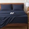 HYPREST Extra Deep Pocket Queen Sheet Sets Fits 1824 in Thick Mattress 100 Cotton Queen Sheet SetNavy Blue Sheets Soft Cooling Sheet Sets for Queen Bed Deep Pocket